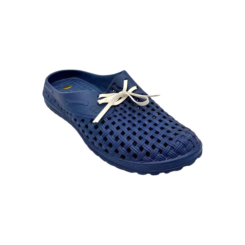 Barbara King Sole Steppers Slip-On Garden Shoes with Extra Laces Navy -
